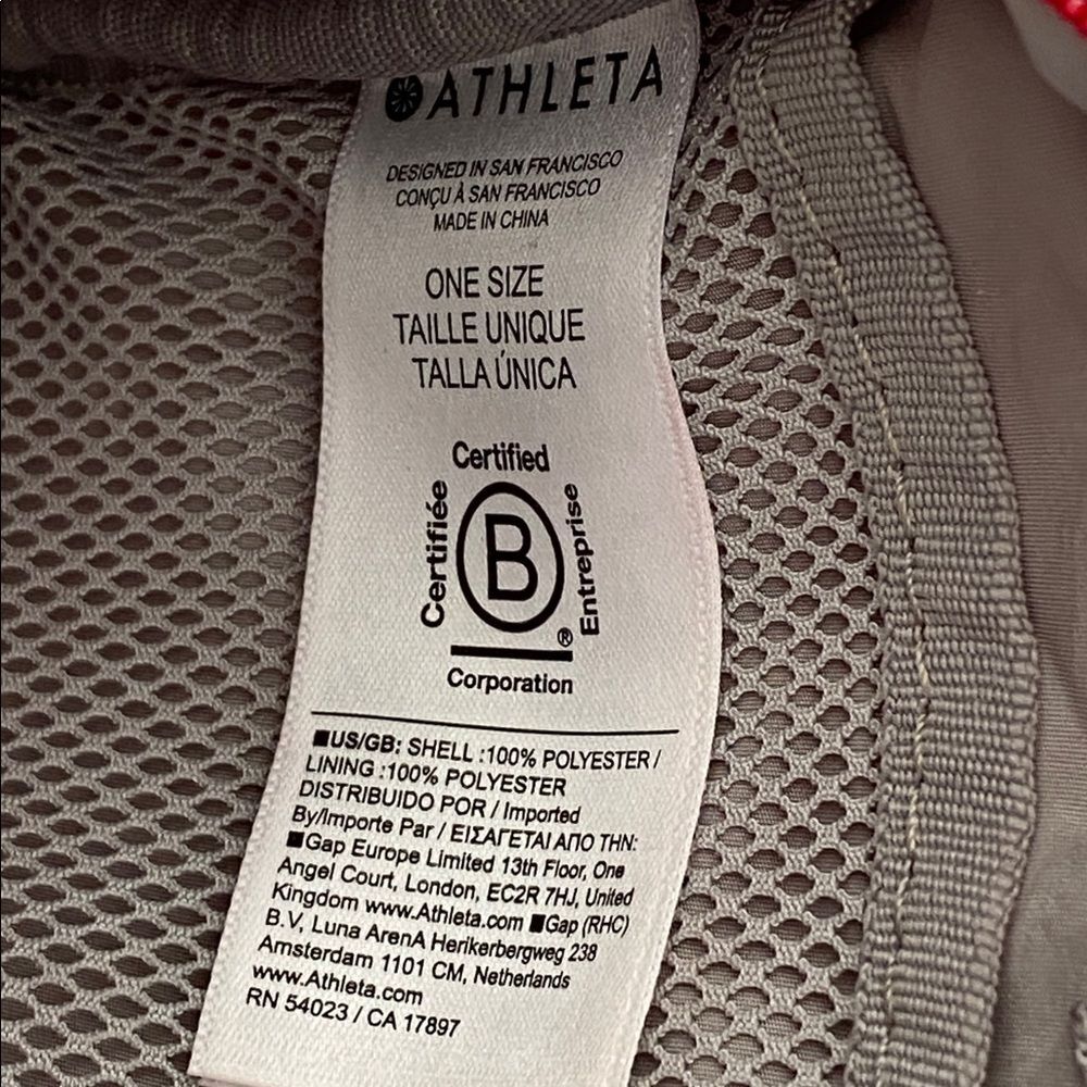Athleta All About Crossbody Belt Bag OS Red Silver Logo Casual Chic Lightweight - Picture 7 of 14